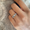 Double Initial Heart Ring